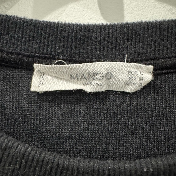 Mango Black Long Sleeve Dress - Picture 2 of 3